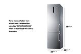 24" Wide Bottom Freezer Refrigerator - (FFBF181ES2LHD) - SUMMIT