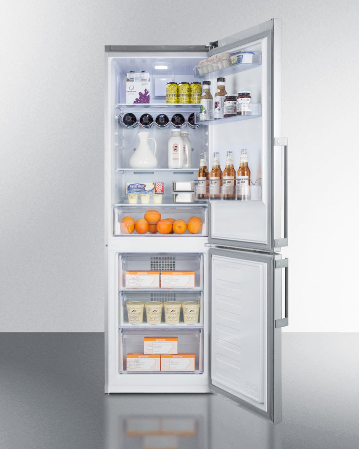 24" Wide Bottom Freezer Refrigerator - (FFBF246SS) - SUMMIT