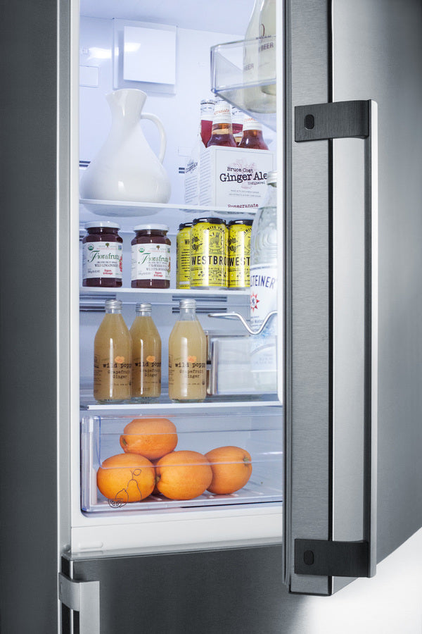 24" Wide Bottom Freezer Refrigerator - (FFBF246SS) - SUMMIT