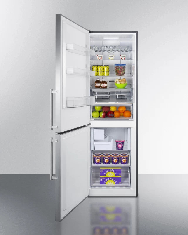 24" Wide Bottom Freezer Refrigerator With Icemaker - (FFBF249SS2IMLHD) - SUMMIT