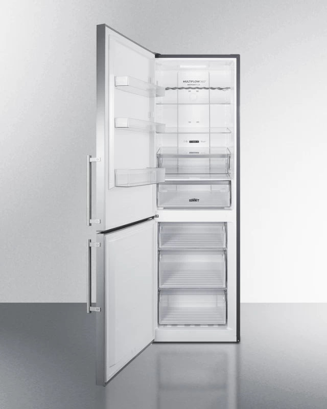 24" Wide Bottom Freezer Refrigerator - (FFBF249SS2LHD) - SUMMIT