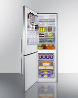 24" Wide Bottom Freezer Refrigerator - (FFBF249SS2LHD) - SUMMIT