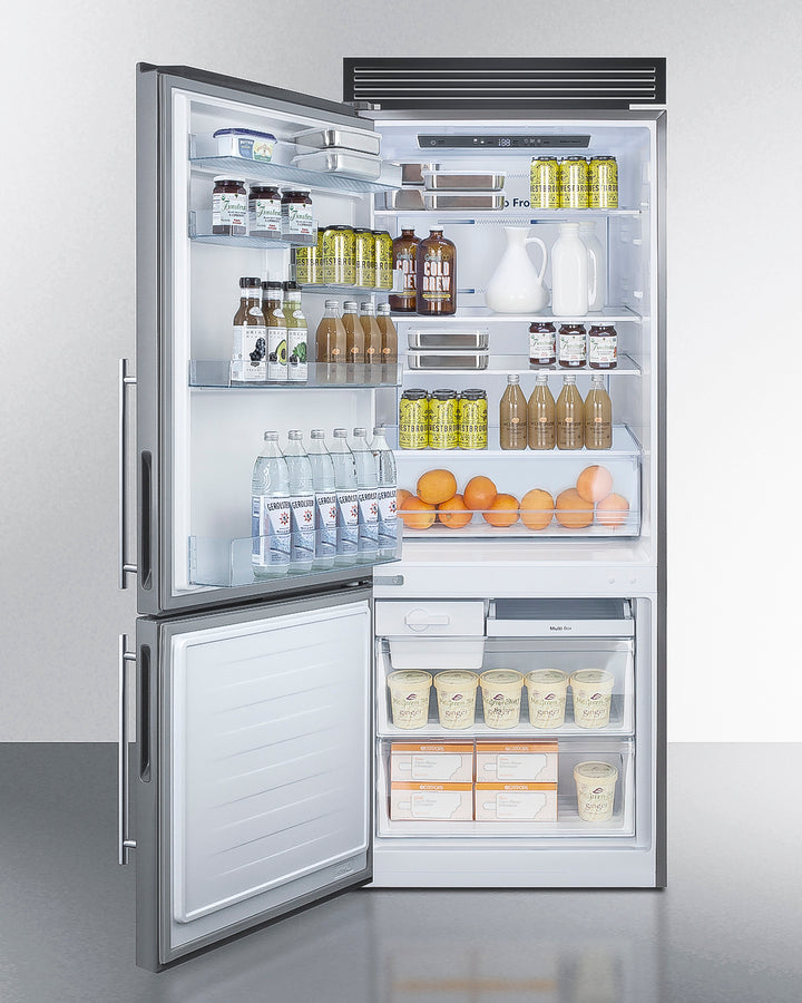 28" Wide Bottom Freezer Refrigerator - (FFBF279SSXH72LHD) - SUMMIT