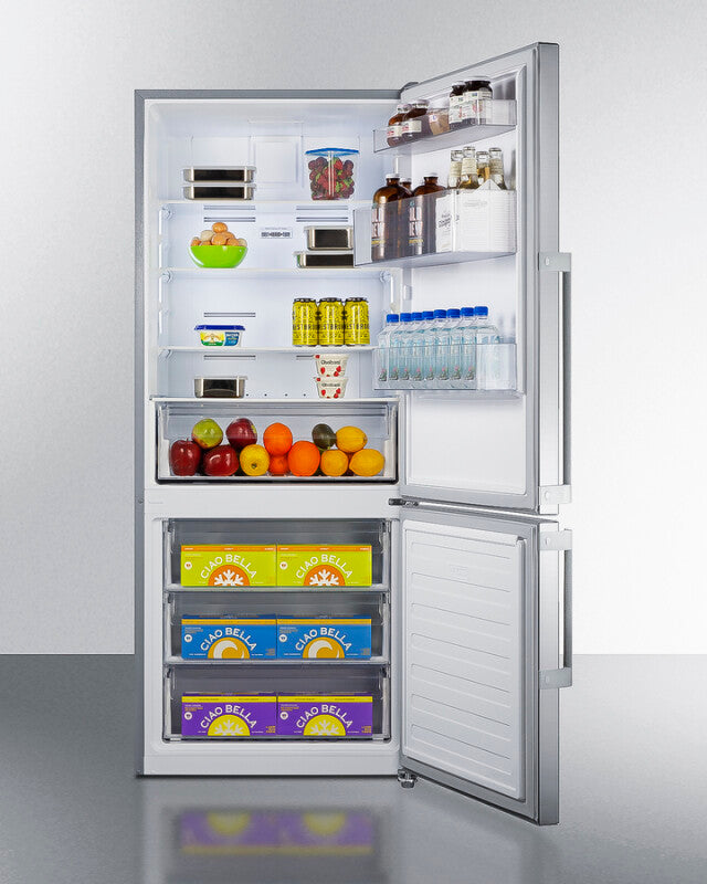 28" Wide Bottom Freezer Refrigerator - (FFBF283SS) - SUMMIT