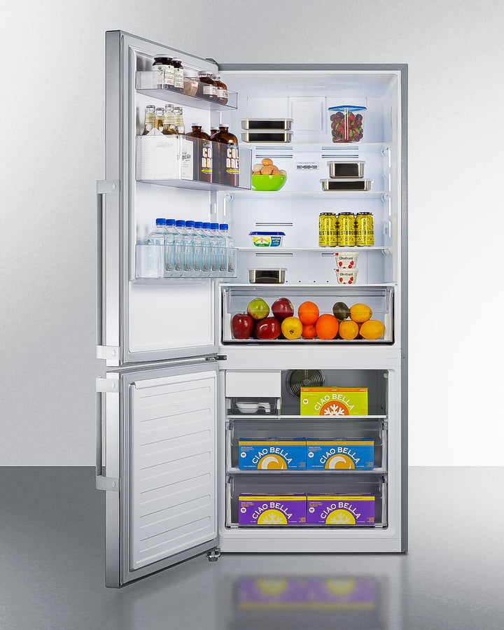 28" Wide Bottom Freezer Refrigerator - (FFBF284SSIMLHD) - SUMMIT