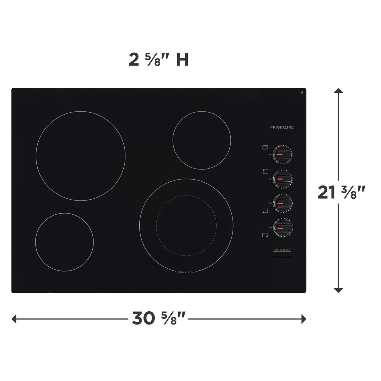 Frigidaire 30" Electric Cooktop - (FFEC3025UB) - FRIGIDAIRE