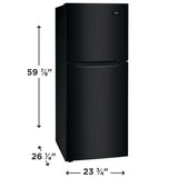 Frigidaire 10.1 Cu. Ft. Top Freezer Apartment-Size Refrigerator - (FFET1022UB) - FRIGIDAIRE