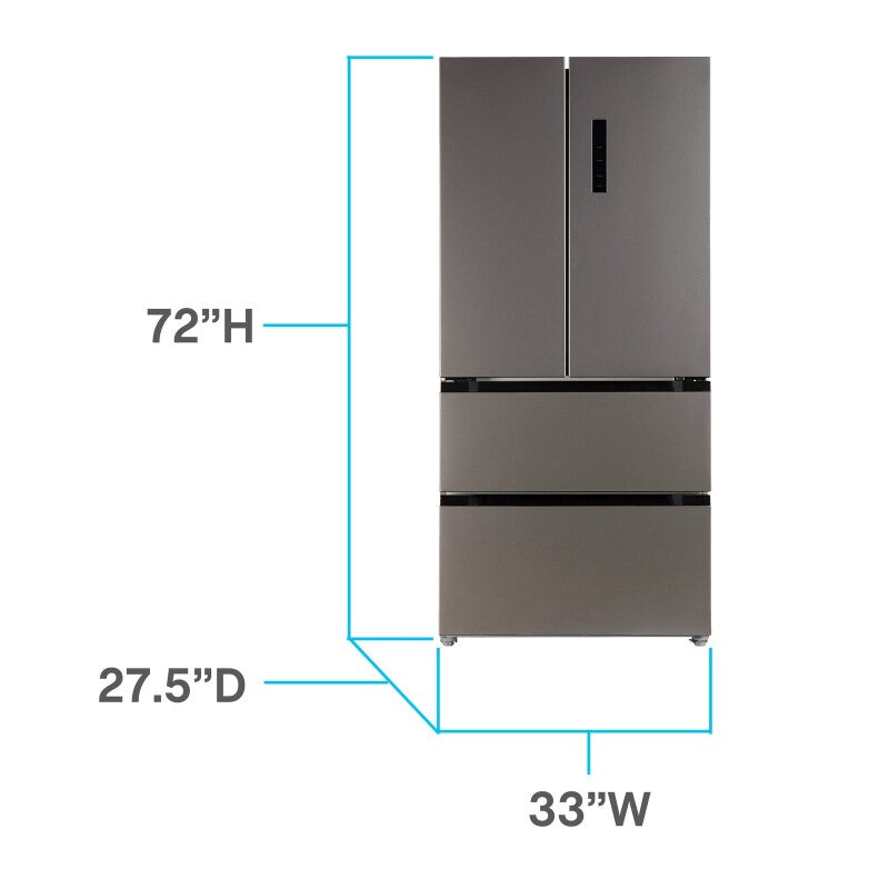 18.0 cu. ft. Frost Free French Door Refrigerator - (FFFDD18L3S) - AVANTI