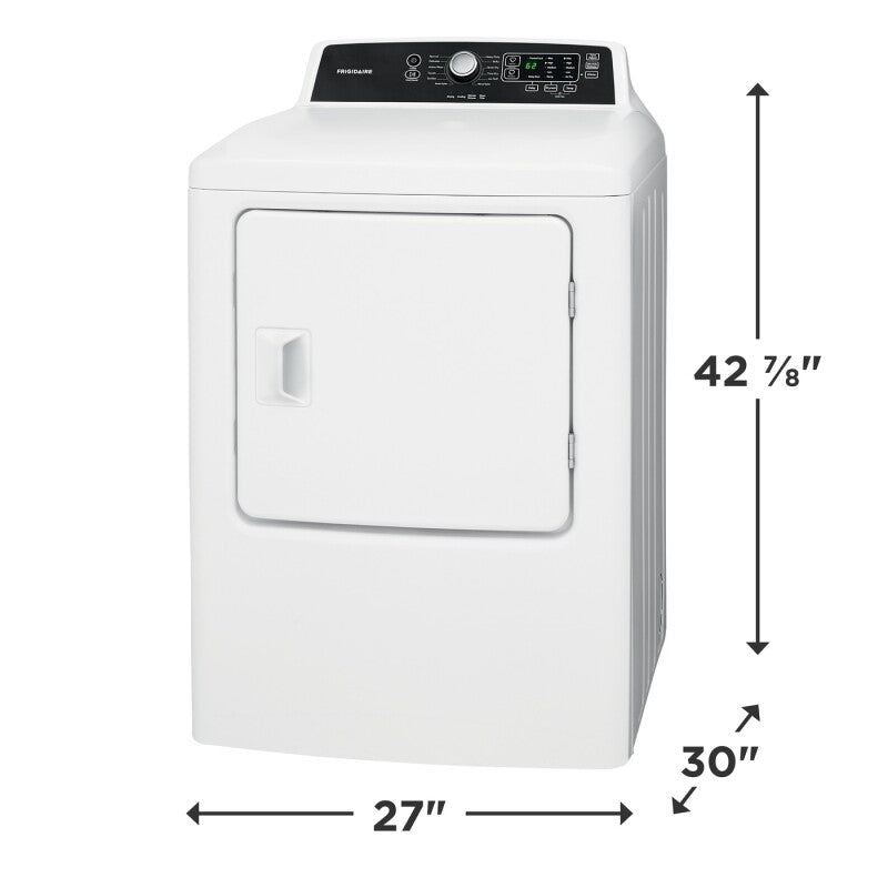 Frigidaire 6.7 Cu. Ft. Free Standing Electric Dryer - (FFRE4120SW) - FRIGIDAIRE