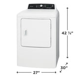 Frigidaire 6.7 Cu. Ft. Free Standing Electric Dryer - (FFRE4120SW) - FRIGIDAIRE
