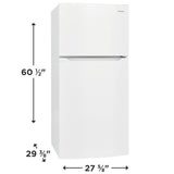 Frigidaire 14 Cu. Ft. Top Freezer Refrigerator - (FFTR1425VW) - FRIGIDAIRE