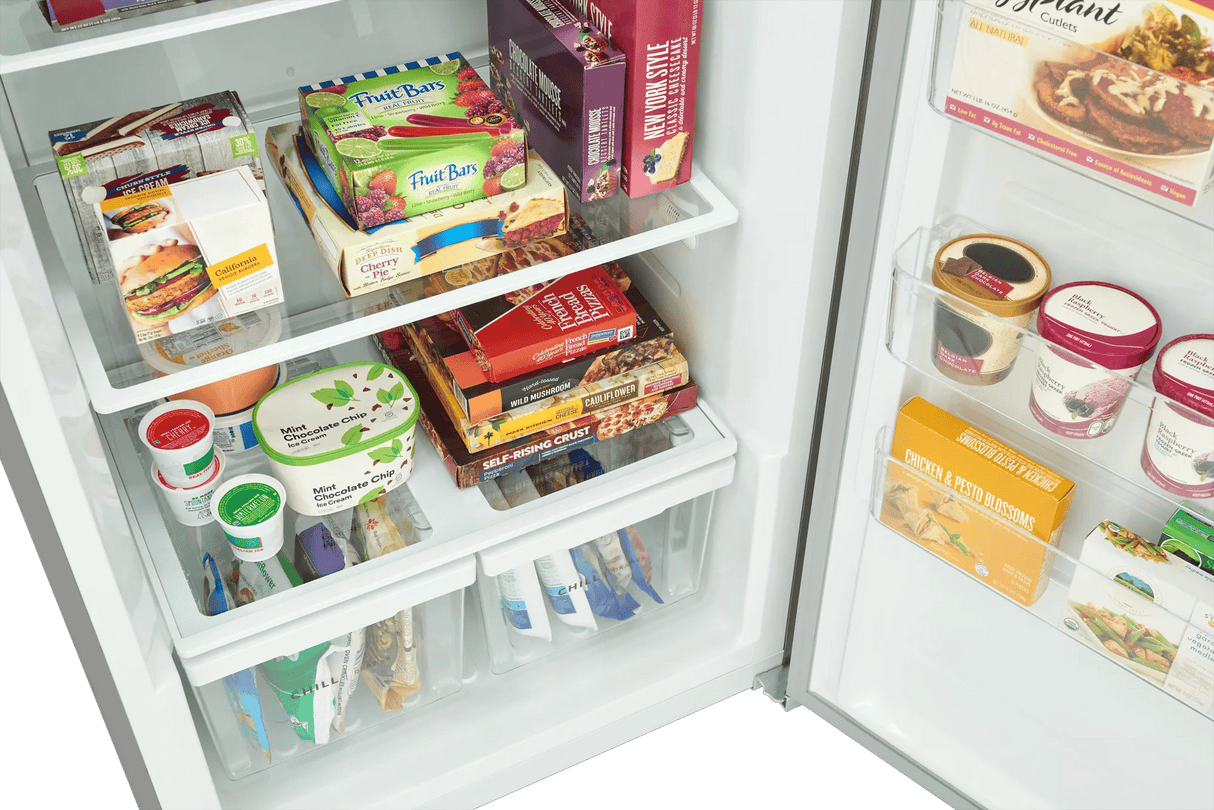 Frigidaire 18 Cu. Ft. Garage-Ready Upright Convertible Freezer / Refrigerator, Fingerprint-Resistant Stainless Steel Look
