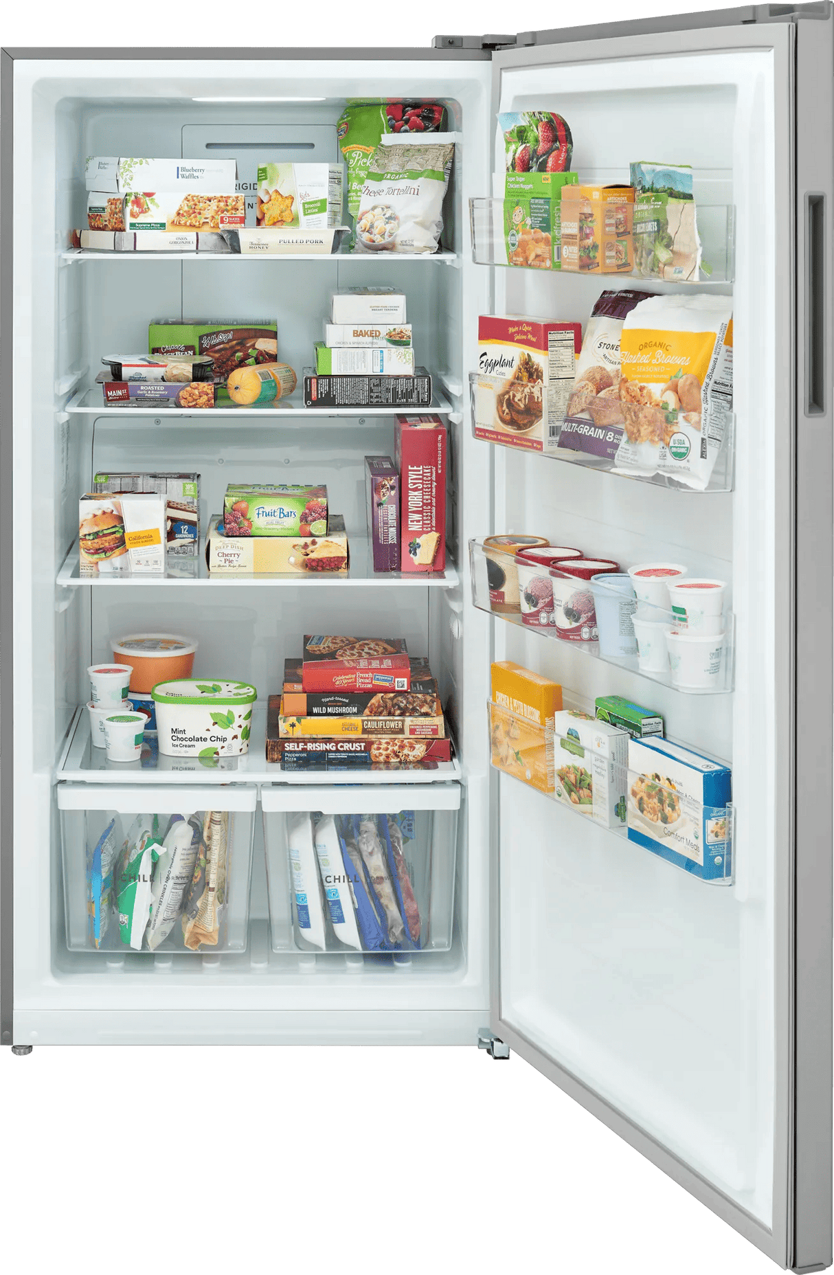Frigidaire 18 Cu. Ft. Garage-Ready Upright Convertible Freezer / Refrigerator, Fingerprint-Resistant Stainless Steel Look