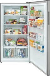 Frigidaire 18 Cu. Ft. Garage-Ready Upright Convertible Freezer / Refrigerator, Fingerprint-Resistant Stainless Steel Look