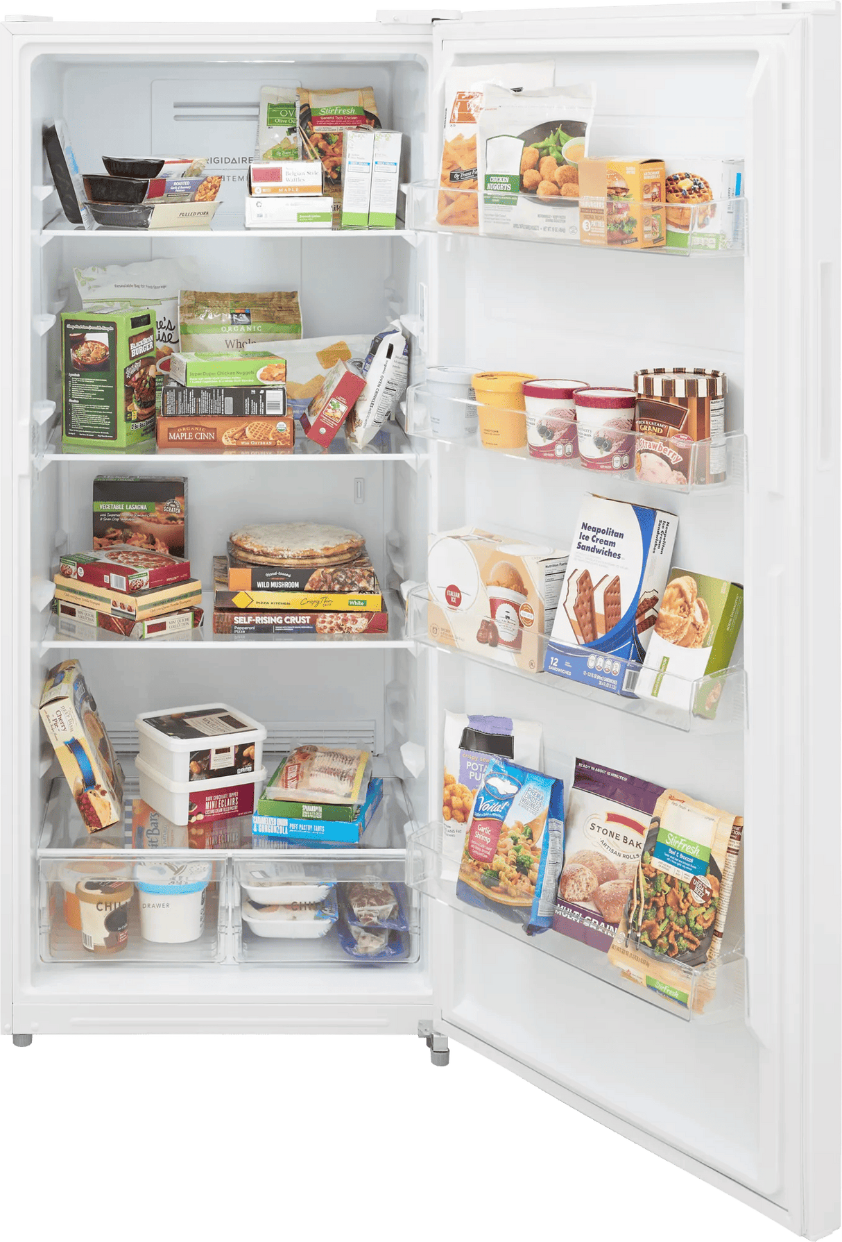 FFUV2136AW open with food storage