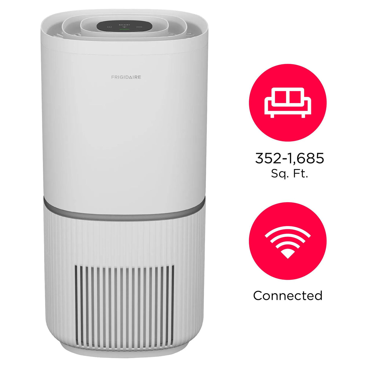 Frigidaire PureA300 XL HEPA Air Purifier with Wi-Fi, for Large Rooms, White