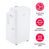 Frigidaire 4-in-1 Smart Portable Air Conditioner with Heat, 14,000 BTU (10,000 DOE), Wi-Fi, White - FHPH142AA1
