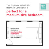 Frigidaire 10,000 BTU Through-the-Wall Air Conditioner with Remote, Cools 450 Sq. Ft., White - FHTC103WA1