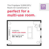 Frigidaire 12,000 BTU Through-the-Wall Room Air Conditioner with Supplemental Heat, White - FHTE123WA2
