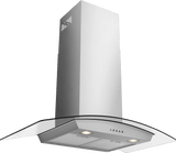Frigidaire 36" Glass Canopy Wall-Mount Range Hood, 340 CFM, Stainless Steel