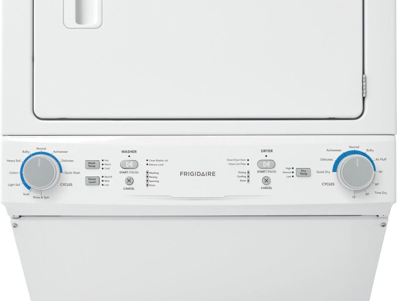 Frigidaire Electric Washer/Dryer Laundry Center - 3.9 Cu. Ft Washer and 5.5 Cu. Ft. Dryer - (FLCE7522AW) - FRIGIDAIRE