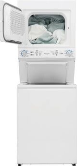 Frigidaire Electric Long Vent Stacked Laundry Center - 3.9 Cu. Ft Washer and 5.5 Cu. Ft. Dryer - (FLCE7523AW) - FRIGIDAIRE