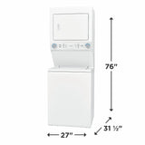 Frigidaire Gas Washer/Dryer Laundry Center - 3.9 Cu. Ft Washer and 5.5 Cu. Ft. Dryer - (FLCG7522AW) - FRIGIDAIRE