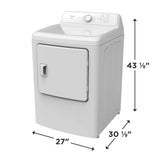 Frigidaire 7 Cu. Ft. Electric Dryer with 8 Dry Cycles White – FLVE7000AW