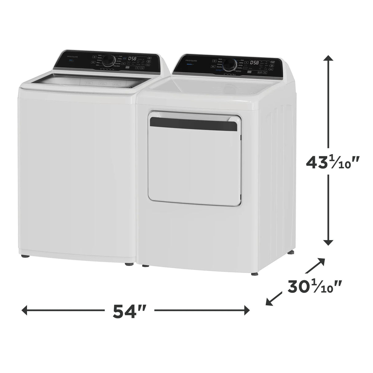 Frigidaire 7.0 Cu. Ft. Electric Dryer with Sensor Dry, White