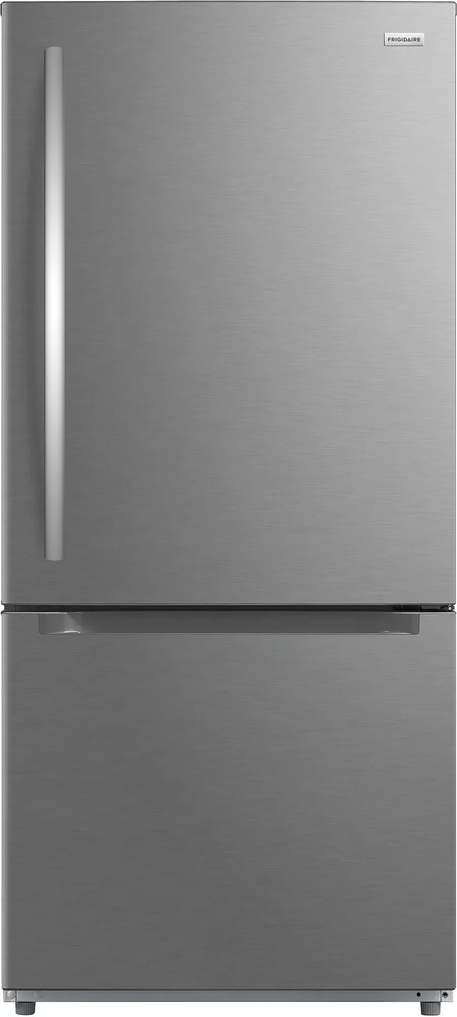 Frigidaire FRBE1925AF bottom freezer refrigerator in stainless steel