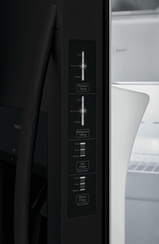 Frigidaire 22.3 Cu. Ft. 33" Standard Depth Side by Side Refrigerator - (FRSS2323AB) - FRIGIDAIRE