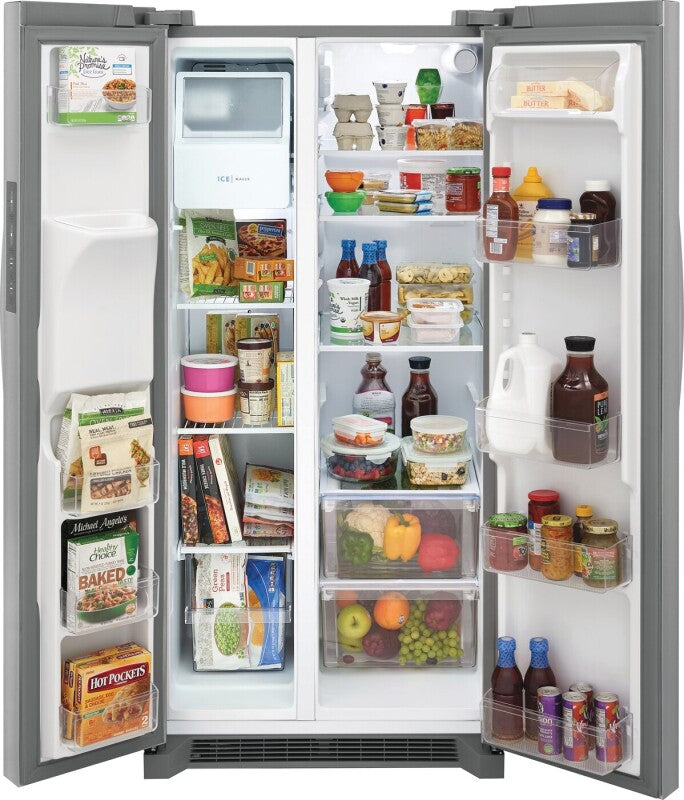 Frigidaire 22.3 Cu. Ft. 33" Standard Depth Side by Side Refrigerator - (FRSS2323AS) - FRIGIDAIRE
