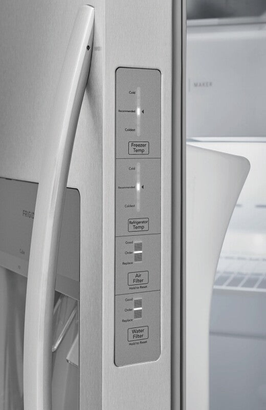 Frigidaire 22.3 Cu. Ft. 33" Standard Depth Side by Side Refrigerator - (FRSS2323AS) - FRIGIDAIRE