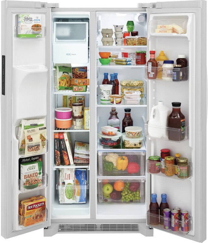 Frigidaire 22.3 Cu. Ft. 33" Standard Depth Side by Side Refrigerator - (FRSS2323AW) - FRIGIDAIRE