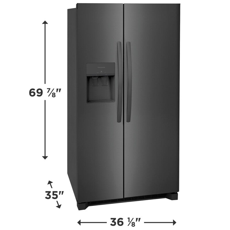 Frigidaire 25.6 Cu. Ft. 36" Standard Depth Side by Side Refrigerator - (FRSS2623AB) - FRIGIDAIRE