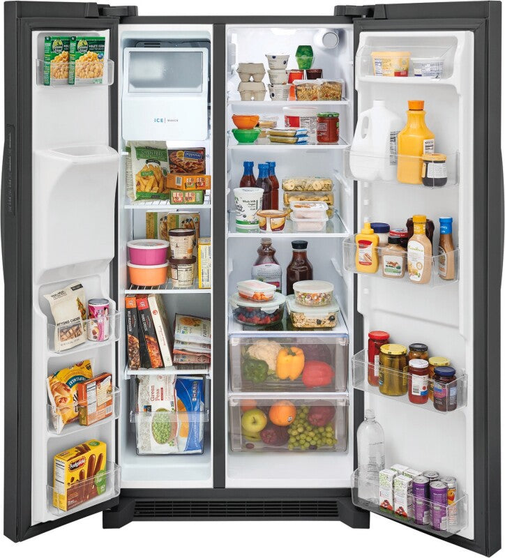 Frigidaire 25.6 Cu. Ft. 36" Standard Depth Side by Side Refrigerator - (FRSS2623AB) - FRIGIDAIRE