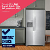Frigidaire 25.6 Cu. Ft. 36" Standard Depth Side by Side Refrigerator - (FRSS2623AS) - FRIGIDAIRE