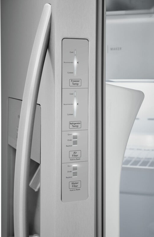 Frigidaire 25.6 Cu. Ft. 36" Standard Depth Side by Side Refrigerator - (FRSS2623AS) - FRIGIDAIRE