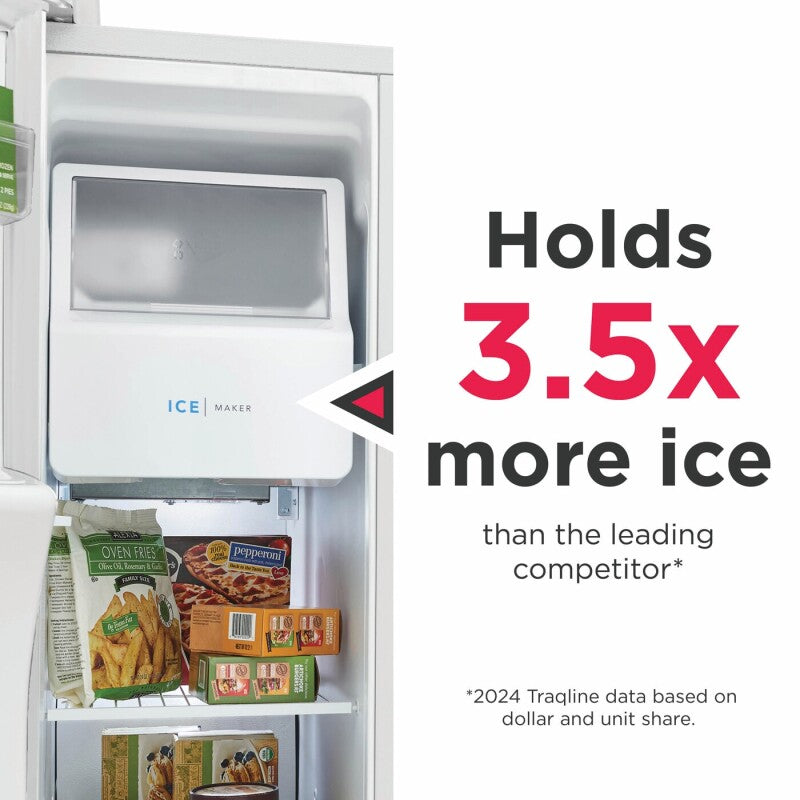 Frigidaire 25.6 Cu. Ft. 36" Standard Depth Side by Side Refrigerator - (FRSS2623AW) - FRIGIDAIRE