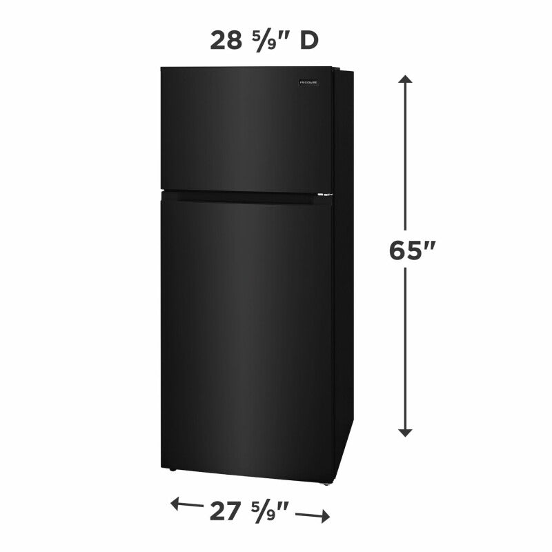 FRTE1622AB- Frigidaire 28 Inch Top Freezer Refrigerator with 16 cu. ft. Capacity, 2 Glass Shelves, Crisper Drawer, Gallon Door Bins - (FRTE1622AB)