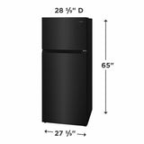 FRTE1622AB- Frigidaire 28 Inch Top Freezer Refrigerator with 16 cu. ft. Capacity, 2 Glass Shelves, Crisper Drawer, Gallon Door Bins - (FRTE1622AB)