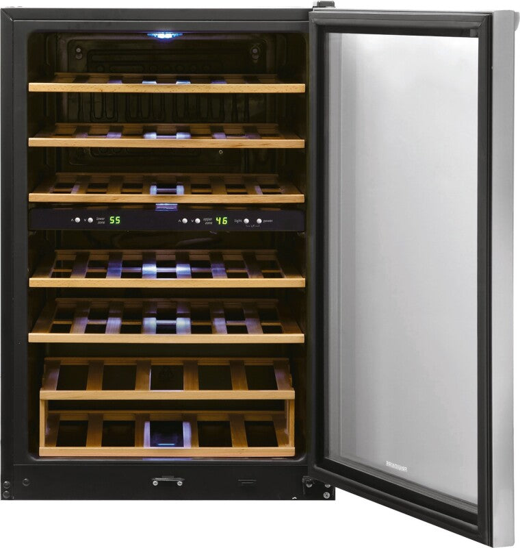 Frigidaire 45 Bottle Two-Zone Wine Cooler - (FRWW4543AS) - FRIGIDAIRE