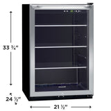 Frigidaire 138 12 oz. Can Capacity Beverage Center - (FRYB4623AS) - FRIGIDAIRE