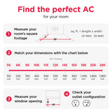 Frigidaire 6,000 BTU Window Air Conditioner FHWC064TE1 (10-Pack) - room size coverage chart | Varouj Appliances