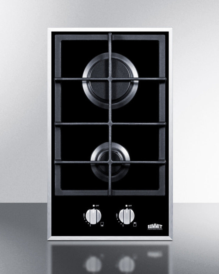 12" Wide 2-burner Gas Cooktop - (GC2BGL)