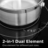 Frigidaire Gallery 30" Electric Cooktop with 4 Radiant Elements, SpaceWise Expandable &amp; EvenTemp, Stainless Steel