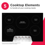 Frigidaire Gallery 30" Electric Cooktop with 5 Radiant Elements &amp; EvenTemp, Stainless Steel