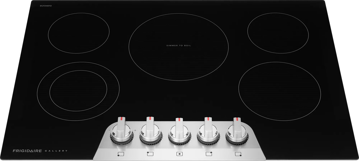 Frigidaire Gallery 30" Electric Cooktop with 5 Radiant Elements &amp; EvenTemp, Stainless Steel