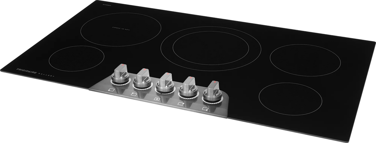 Frigidaire Gallery 36" Electric Cooktop with 5 Radiant Elements &amp; EvenTemp, Black Stainless Steel
