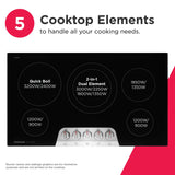 Frigidaire Gallery 36" Electric Cooktop with 5 Radiant Elements, SpaceWise Expandable &amp; EvenTemp, Stainless Steel